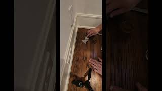 Quick, easy fix for old cable line holes in your hardwood floors.
