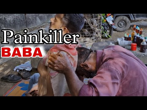 Baba Massage with SMOKE OIL for Stiff back & Pain (ASMR) Painkiller BABA