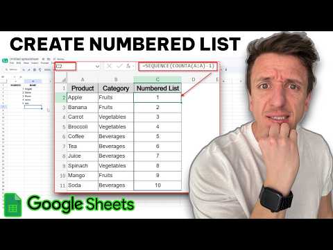 How To Make A Numbered List In Google Sheets