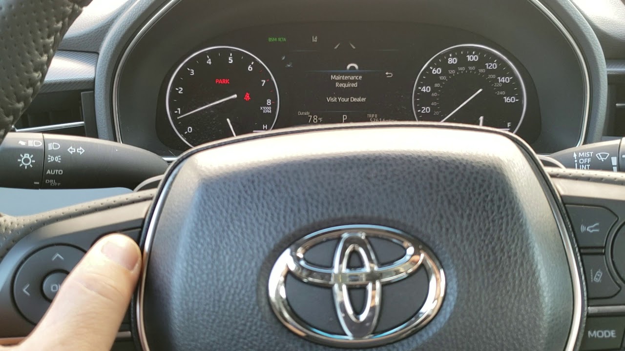 How to reset a maintenance light on a 2019 Toyota Camry - YouTube
