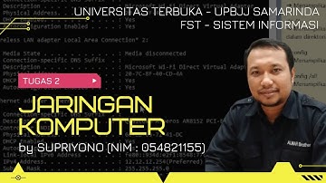 TUGAS 2 - JARINGAN KOMPUTER | UNIVERSITAS TERBUKA #ipconfig #ut #jaringankomputer #sisteminformasi 