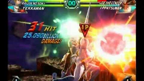 TvC UAS Soki/Tekkaman crossover combination to level 3 Oni Tactics (39.998 billion damage)