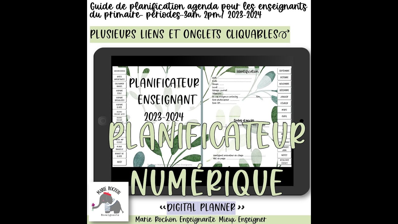 Planificateur NUMÉRIQUE 2023-2024 Digital Planner