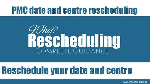 How to reschedule PMC mdcat Date and Centre - Rescheduling