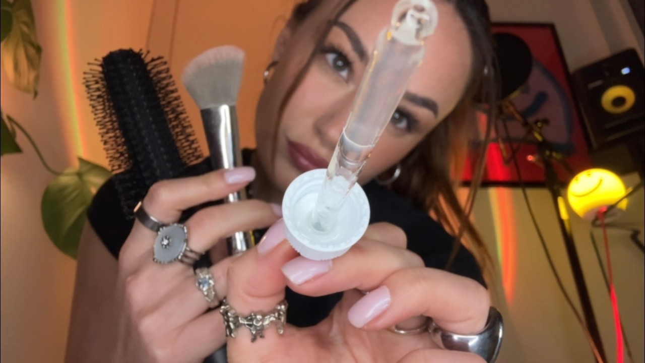 [ASMR] giving you a fast & aggressive makeover (makeup, nails, hair & skin care) 