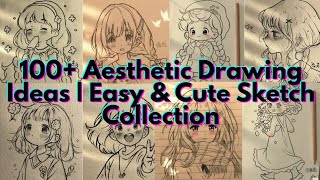 100 💯+ Aesthetic Drawing Ideas 💡| Easy & Cute 🥰 Sketch Collection 🔮✨🌸😍 screenshot 2
