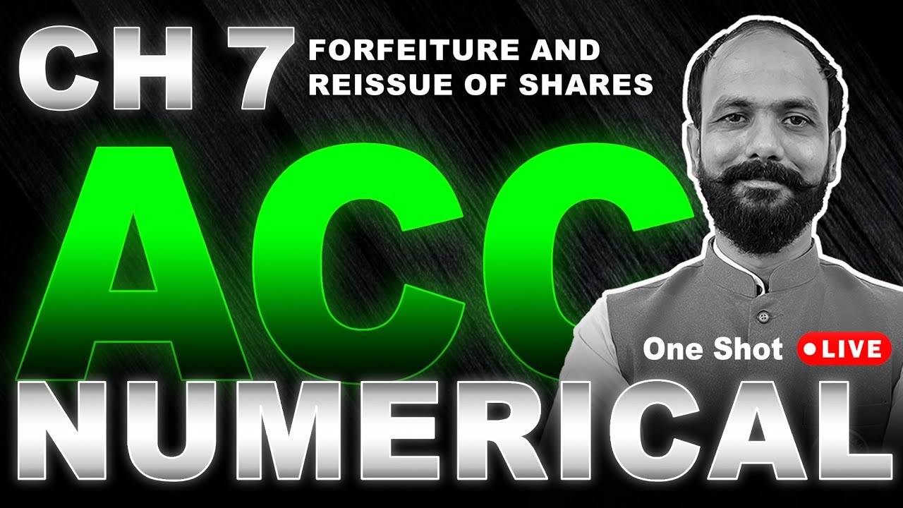 Class 12 Accounts Ch 7 Reissue of Shares MP Board 2025 - ACC LIVE Ritesh sir