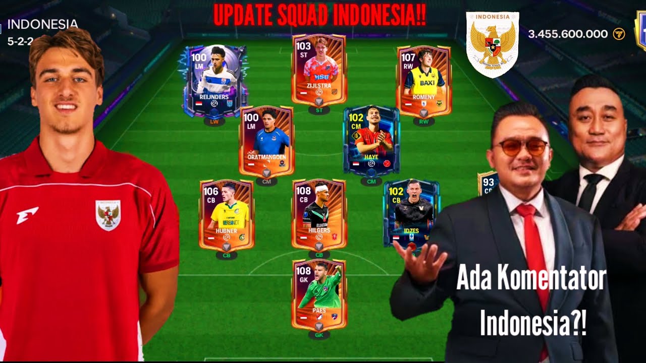 Ada Komentator Indonesia Di Fc Mobile! Dan  Update Squad Timnas Juga! Faizblade 🇲🇨