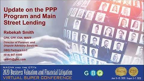 COVID Relief for Businesses - SBA PPP Forgiveness and Main Street Lending Program