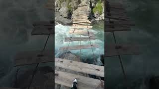 Suspension Bridge Nature Mountain River