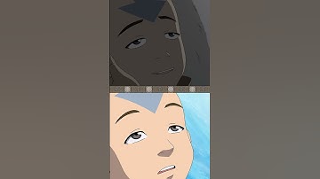 Katara & Aang: Then vs Now 💙 #Kataang | Avatar #Shorts