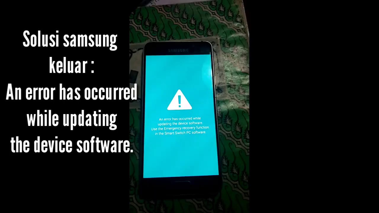 Solusi An Error has occurred while updating the devices software - YouTube