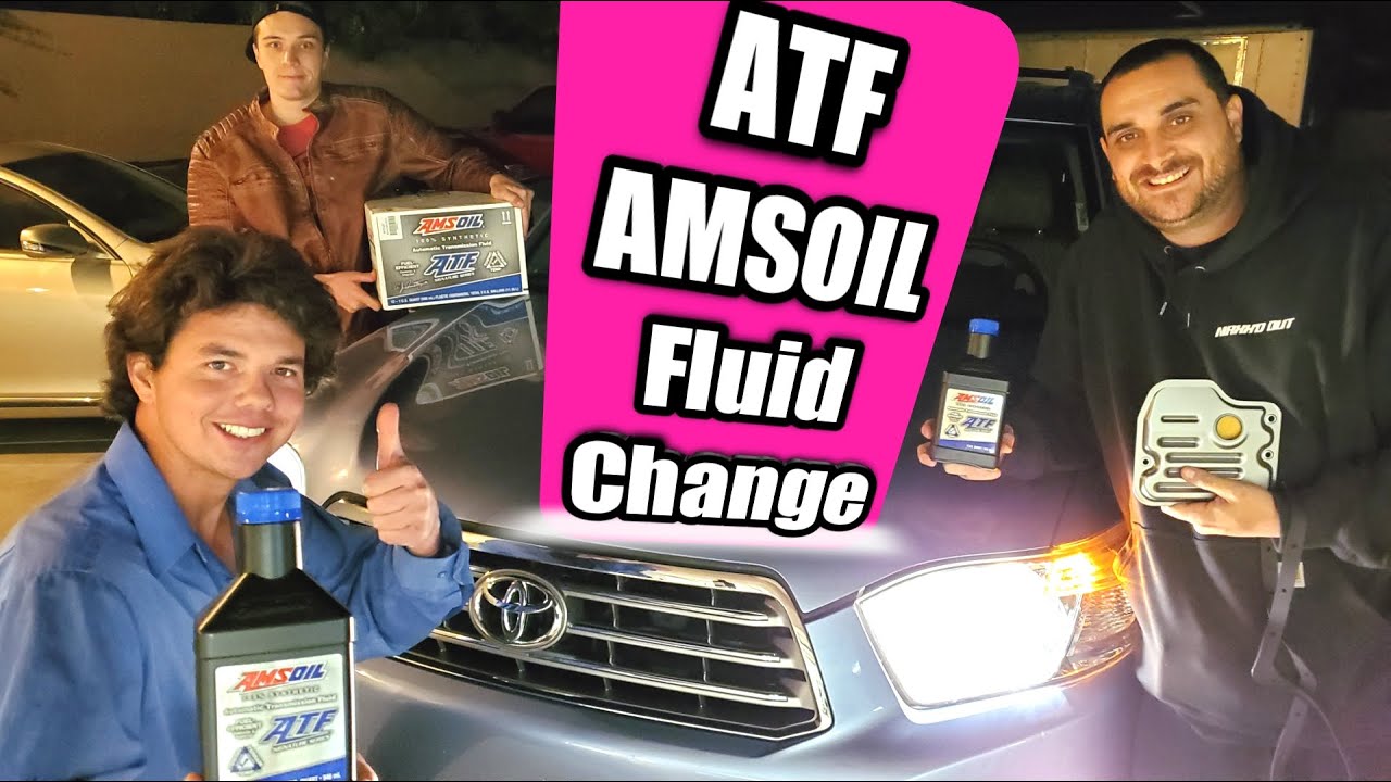 2008 Toyota Highlander 4WD AMSOIL TRANSMISSION FLUID CHANGE - YouTube