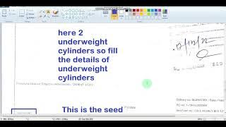 Challan receive in sdms (with underweight) // Make sure sufficient empty cylinders are in stock