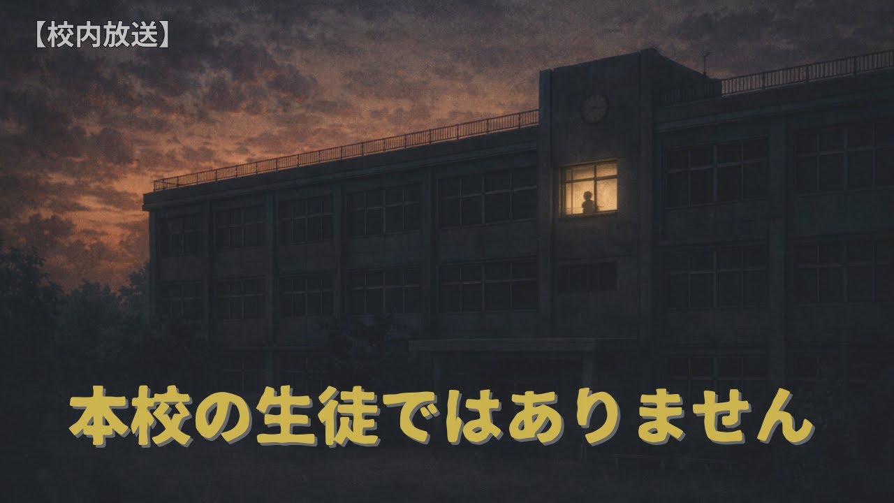 【洒落怖】校内放送で告げられた「本校の生徒ではありません」【校内放送】