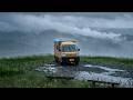 【雨の車中泊】雨上がりに息を呑むような光景に遭遇する車中泊|Kei-truck Relaxing nature ASMR