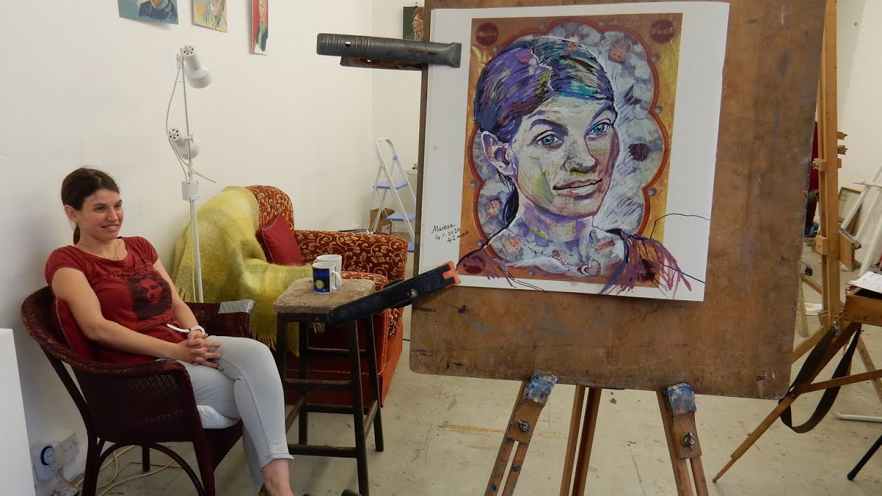Live Portrait Speedpainting, using POSCA Pens (GoProArt) - YouTube
