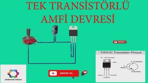 TİP41C İLE TEK TRANSİSTÖRLÜ AMFİ DEVRESİ YAPIMI.. SİNGLE TRANSİSTOR AMP CİRCUİT..