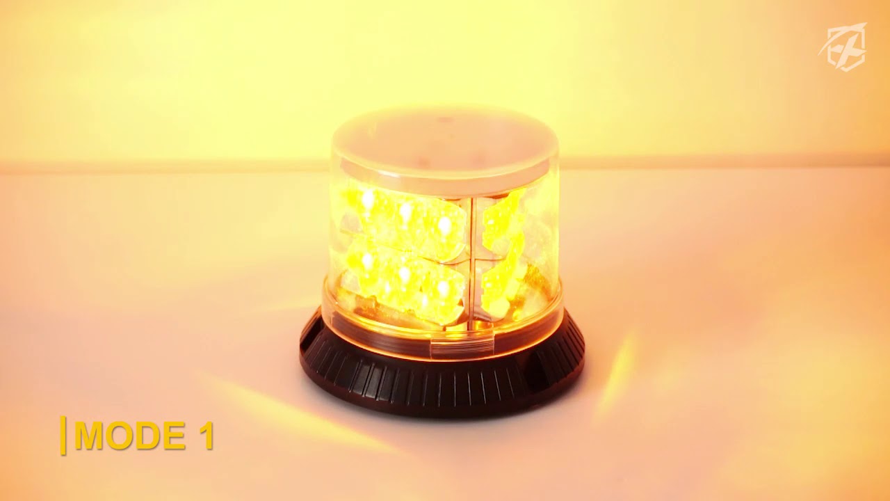 Amber Yellow 240 LED Strobe Light Bar 24W - Magnetic Mount, IP65 Waterproof