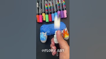 Custom PS4 Controller using Posca Markers! 🔥💧#shorts #custom #viral #fyp