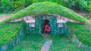 Unbelievable! A Small Hill become Beautiful Underground House Build by a Men - Hobbit House part 2
