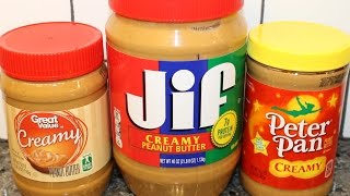 Great Value, JIF \& Peter Pan Peanut Butter Blind Taste Test