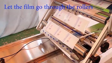 CHLB - how to set up the film roll, install the package film on flow wrapper