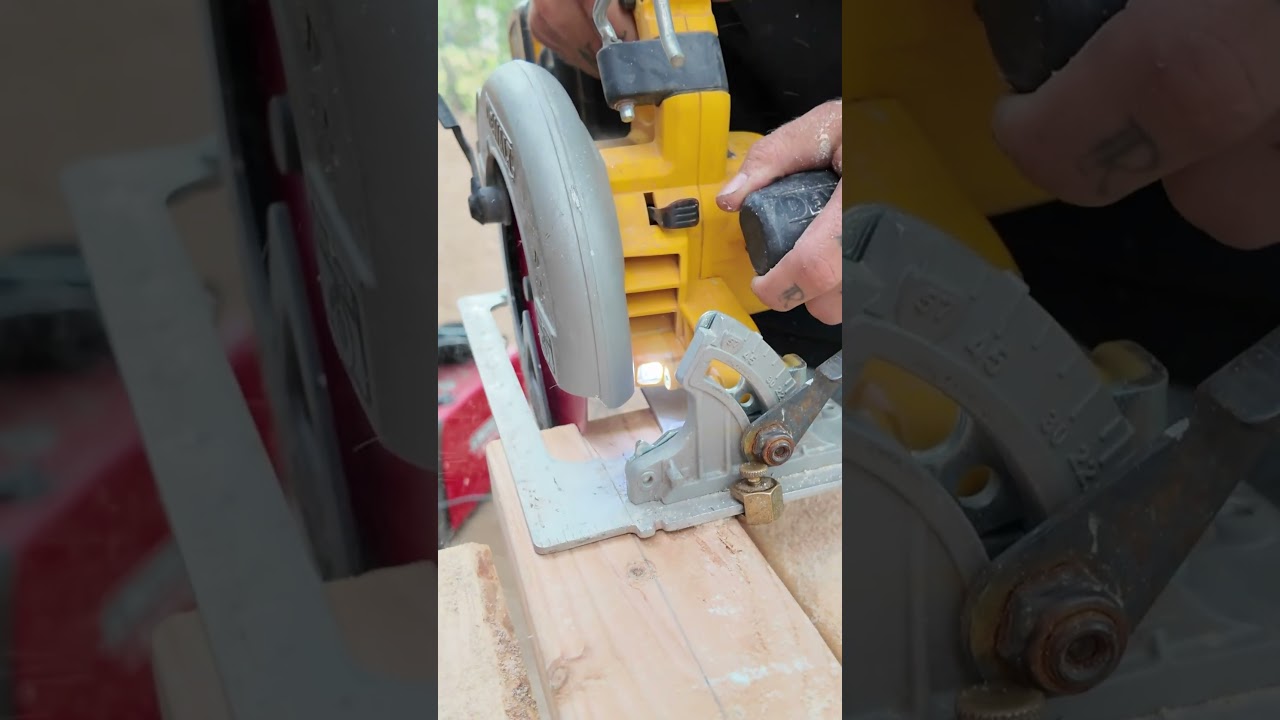 Easy rip guide for cutting wood.. #framing