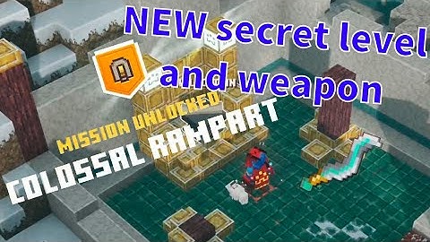 Unlocking the secret colossal rampart level and get resolute tempest knife in minecraft dungeons