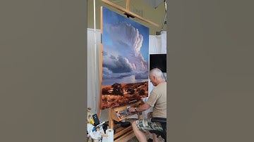 Painting clouds on this scale isn’t for the faint of heart!