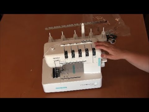 Unpacking the Brother CV3550 Top Cover Stitch Machine from the box