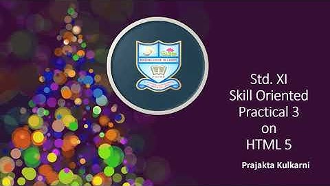 STD XI   SOP3 HTML5