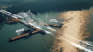 Így épül a híd a Dunán Kalocsa és Paks között