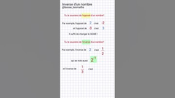 Opposé et inverse d