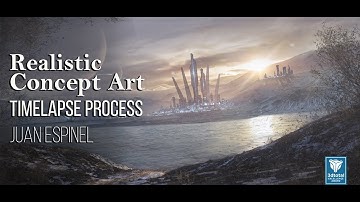 Realistic Environment Concept Art Speedpaint Timelapse Process Using Photobashin Techniques