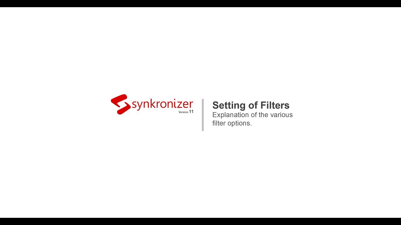 Customize your filter settings with Synkronizer Excel Compare Tool