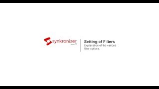Customize your filter settings with Synkronizer Excel Compare Tool