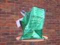 Kerbside recycling sacks with rubber anchorpads