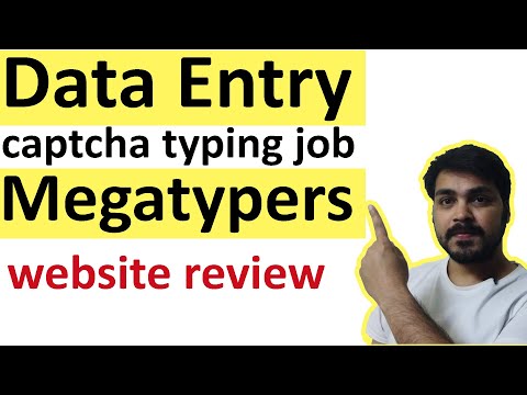 Data Entry Job - Earn in free time (Part time Job) megatypers captcha typing job | website review