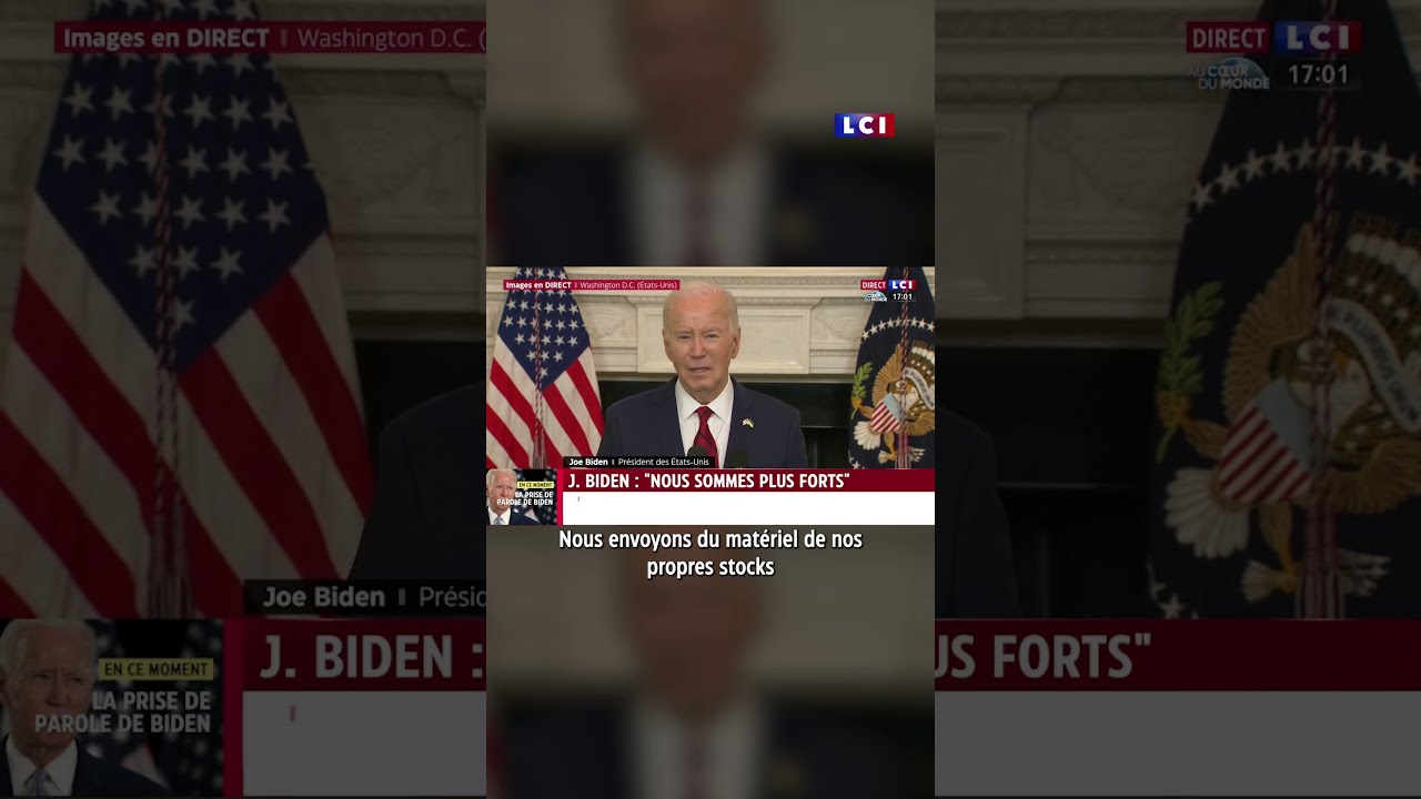  Joe Biden annonce lenvoi darmes  lUkraine dans les prochaines heures