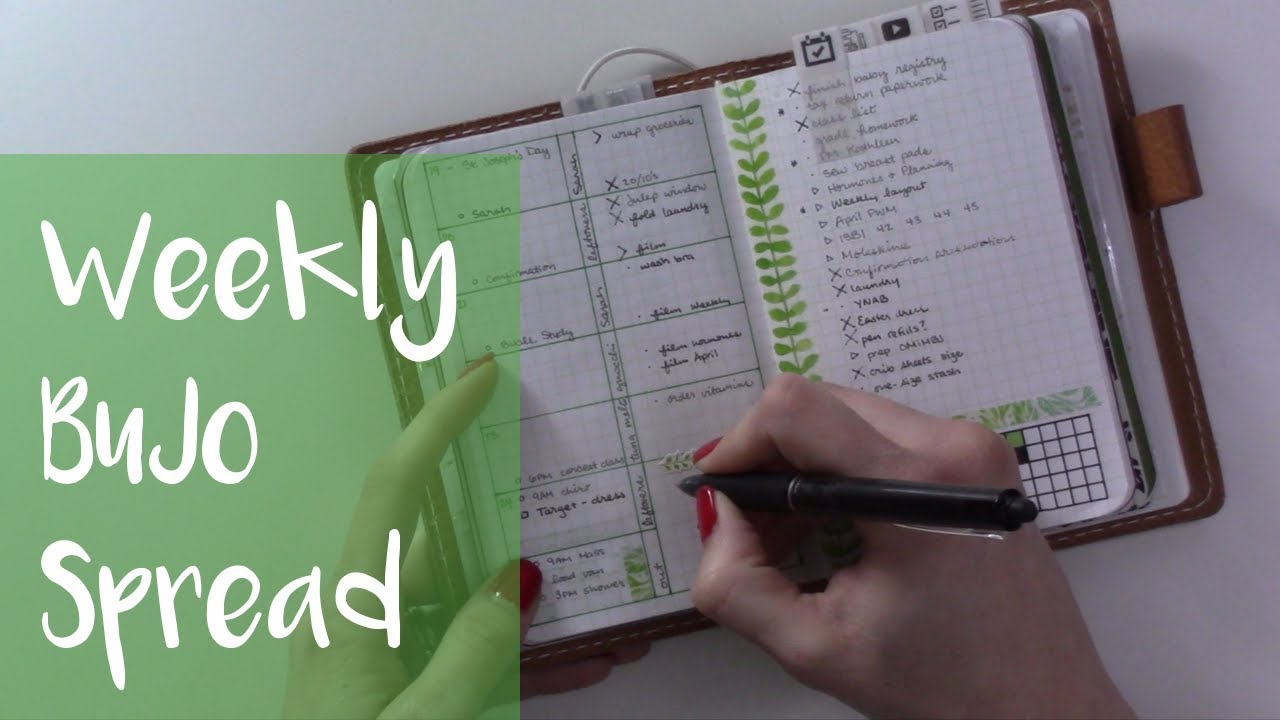 Weekly BuJo Layout - YouTube