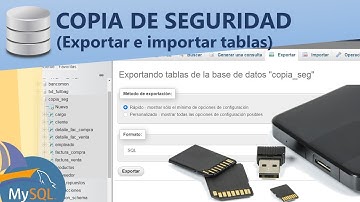 11. Hacer copia de seguridad a una base de datos con PhpMyAdmin (exportar e importar tablas) MySQL