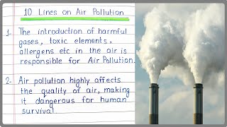 10 Lines on Air Pollution in English | 10 Points Essay, Few Lines, Sentences on Air Pollution