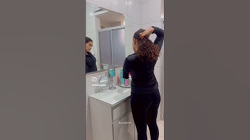 Putting my hair up with one hand 😅🙏#amputee #disability #onehand