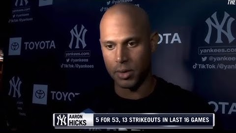 Aaron Hicks Talks About His “Embarrassing” Performance In Tampa Bay Series Opener