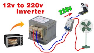 I turn Microwave Transformer into an Inverter New Technology, DC to AC Inverter