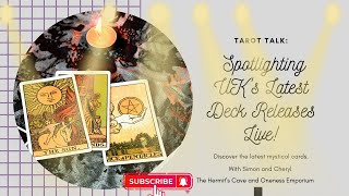 Spotlight - Spotlighting the UKs Latest Tarot & Oracle Releases! (Episode 20)
Welcome to Spotlight, where we shine a light on the UK’s latest tarot and oracle releases.
Each month, Cheryl from Oneness Emporium and Simon from The Hermit’s Cave come together to explore what’s new and noteworthy in the world of cards. We have the decks in our hands, unboxing them and sharing our honest first impressions, from how they feel to the artwork, production quality, card stock, and the overall vibe of each deck.
This month, we have an exciting 13 decks to share with you, making it a real treat for tarot and oracle lovers.
So sit back, grab your favourite cuppa, get comfy, and enjoy spending some time with us as we dive into the latest releases and see what magic they might hold.
The decks we looked at this month are:
1. Cosmic Seed Sacred Goods - Tarot Flashcards
2. Goddess Astrology
3. The Light in the Dark Oracle
4. Fortunate Frogs Tarot
5. This Might Help Oracle
6. Crystal Struck Tarot Mini
7. Crystal Struck Standard
8. Crystal Portal Oracle
9. Tarot Divinatorium
10. Travel Tarot
11. The Lore Olympus Oracle
12. The Myth Weaver Tarot
13. Tarot Marseille Antiquarian Edition
#tarotcommunity #oracledes #tarotdecks #oraclecards #cardunboxing #tarotreviews #tarotuk #tarotcollectors #newtarotreleases #tarotandoracle #tarotlovers #divination Spotlight - Spotlighting the UKs Latest Tarot & Oracle Releases! (Episode 20)