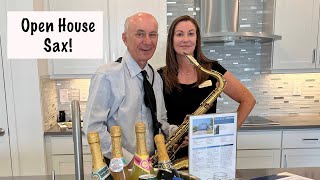 Can&#39;t Take My Eyes Off You at Real Estate Broker&#39;s Open House (Tenor Sax &amp; Vocals)