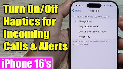 iPhone 16/16 Pro Max: How to Turn On/Off Haptics or Vibrations For Incoming Calls & Alerts