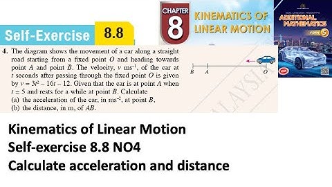 Kinematics of linear motion self-exercise 8.8 Q4 latihan kendiri 8.8 add maths kinematik kssm form 5